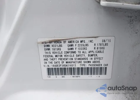 2016 Acura Ilx 2.4L/Acurawatch Plus Package z USA, uszkodzony, nr VIN 19UDE2F3XGA018513